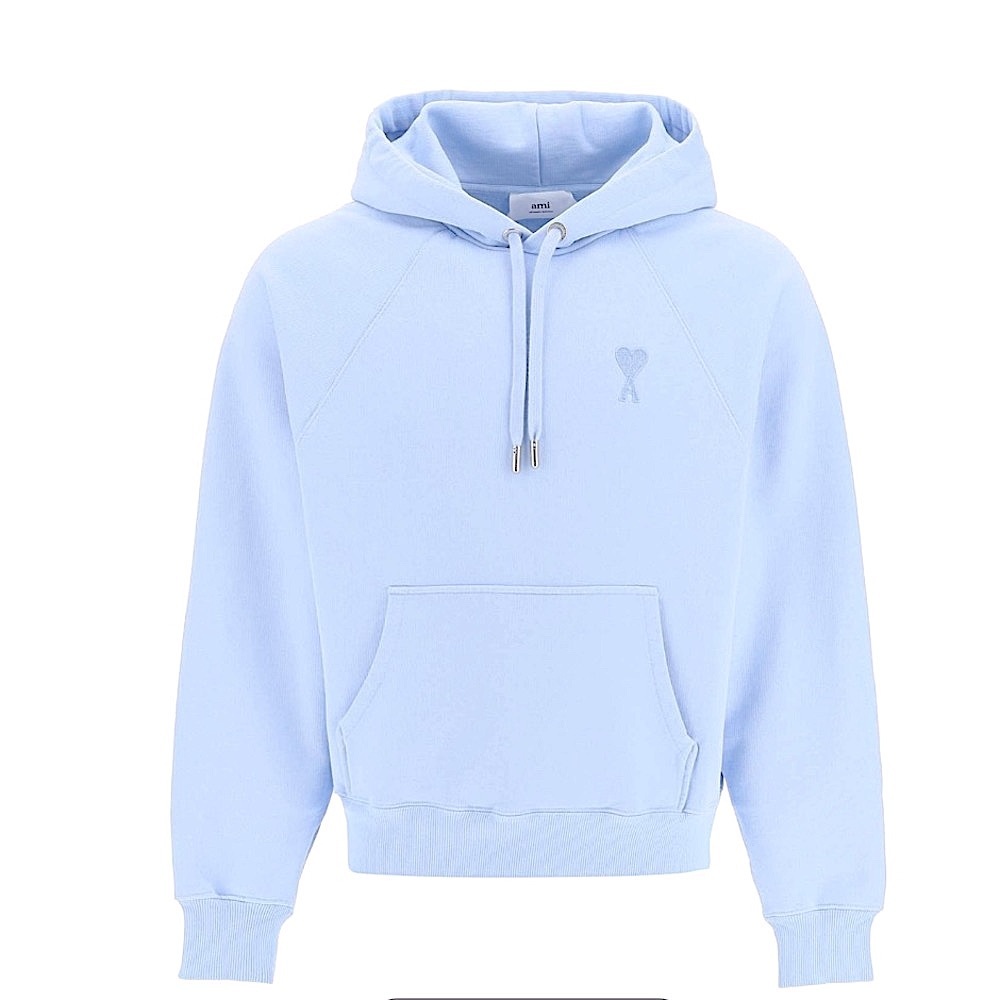 AMI ALEXANDRE MATTIUSSI hoodie with logo embroidery detail